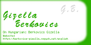 gizella berkovics business card